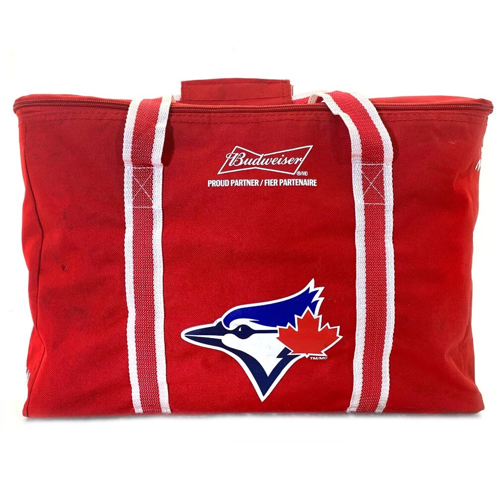 BUDWEISER Toronto Blue Jays Insulated Cooler Bag 24-Can Capacity Vintage 1999